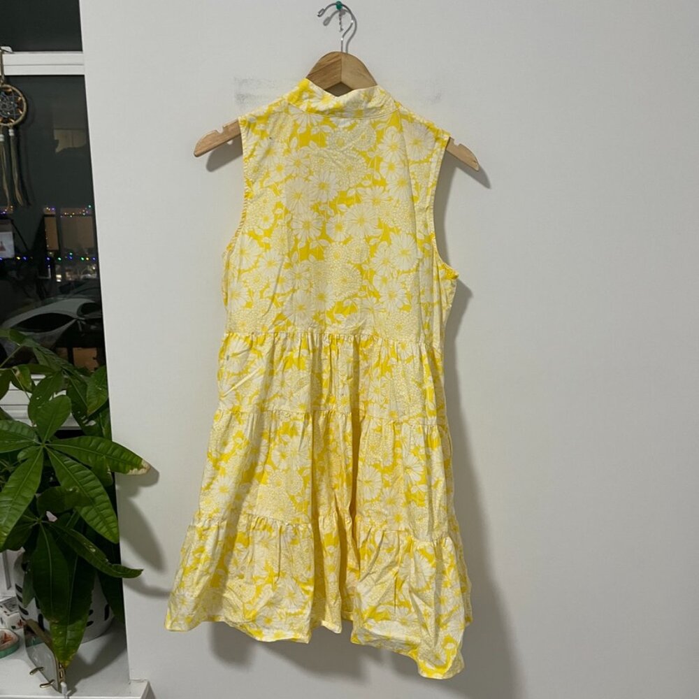 Lisa Marie Fernandez for Target Yellow & White Floral Midi Dress Size Medium - Picture 7 of 7